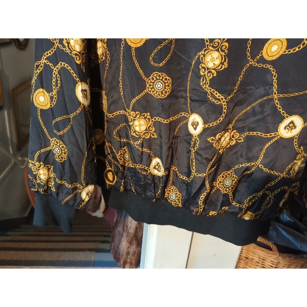 Vintage Spenser Jeremy 100% Silk Bomber Jacket Women's M Size Medium - Picture 6 of 10